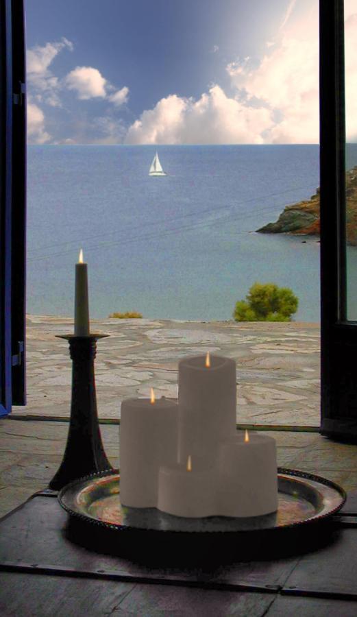 Amelia Beachfront Villa Korissia  Bagian luar foto